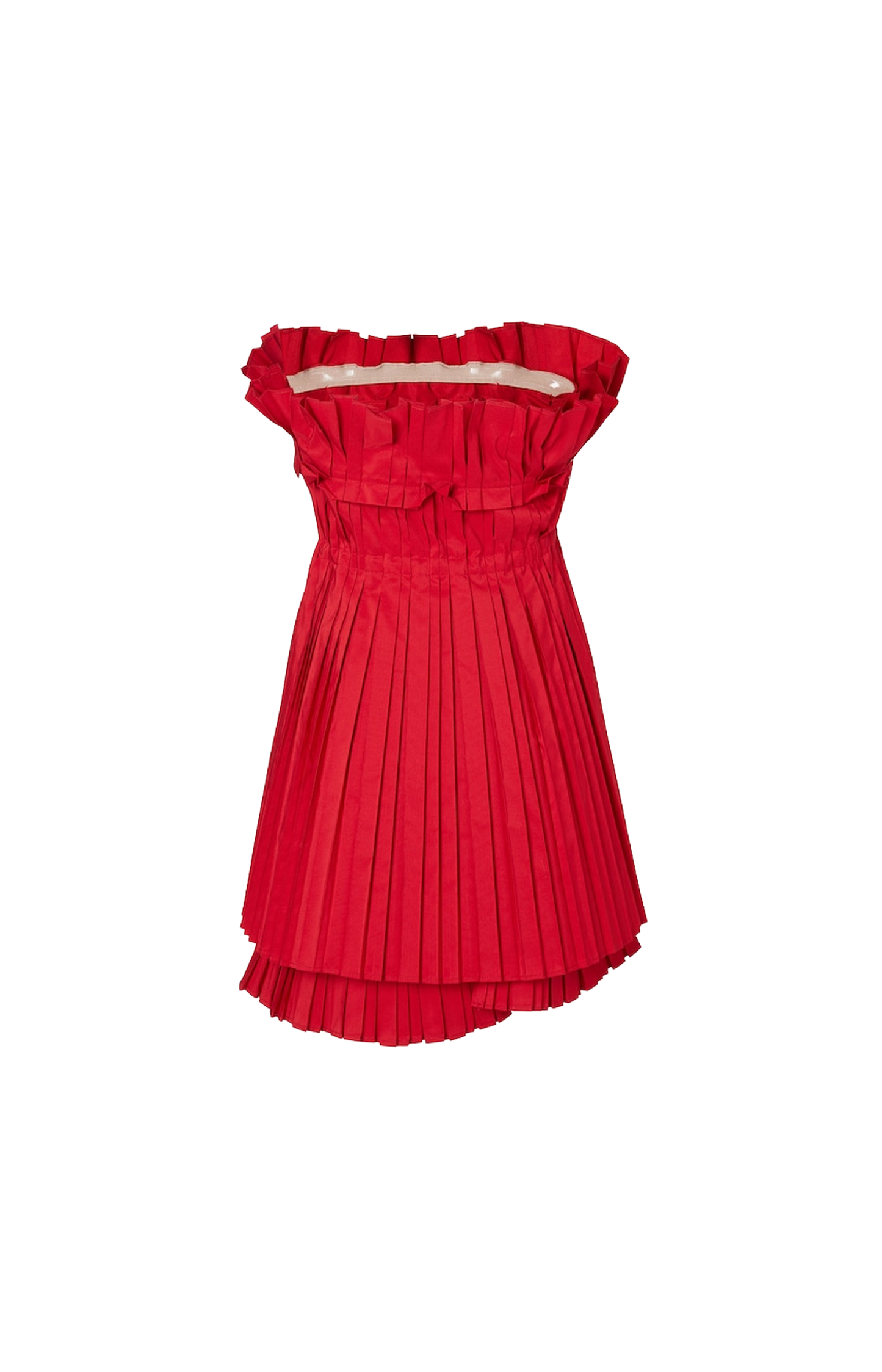 Red faille dress