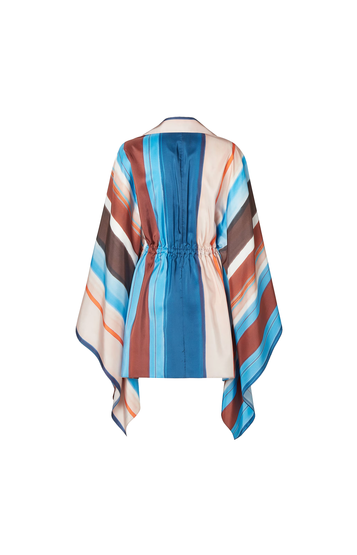 Multicolor Striped Silk Dress