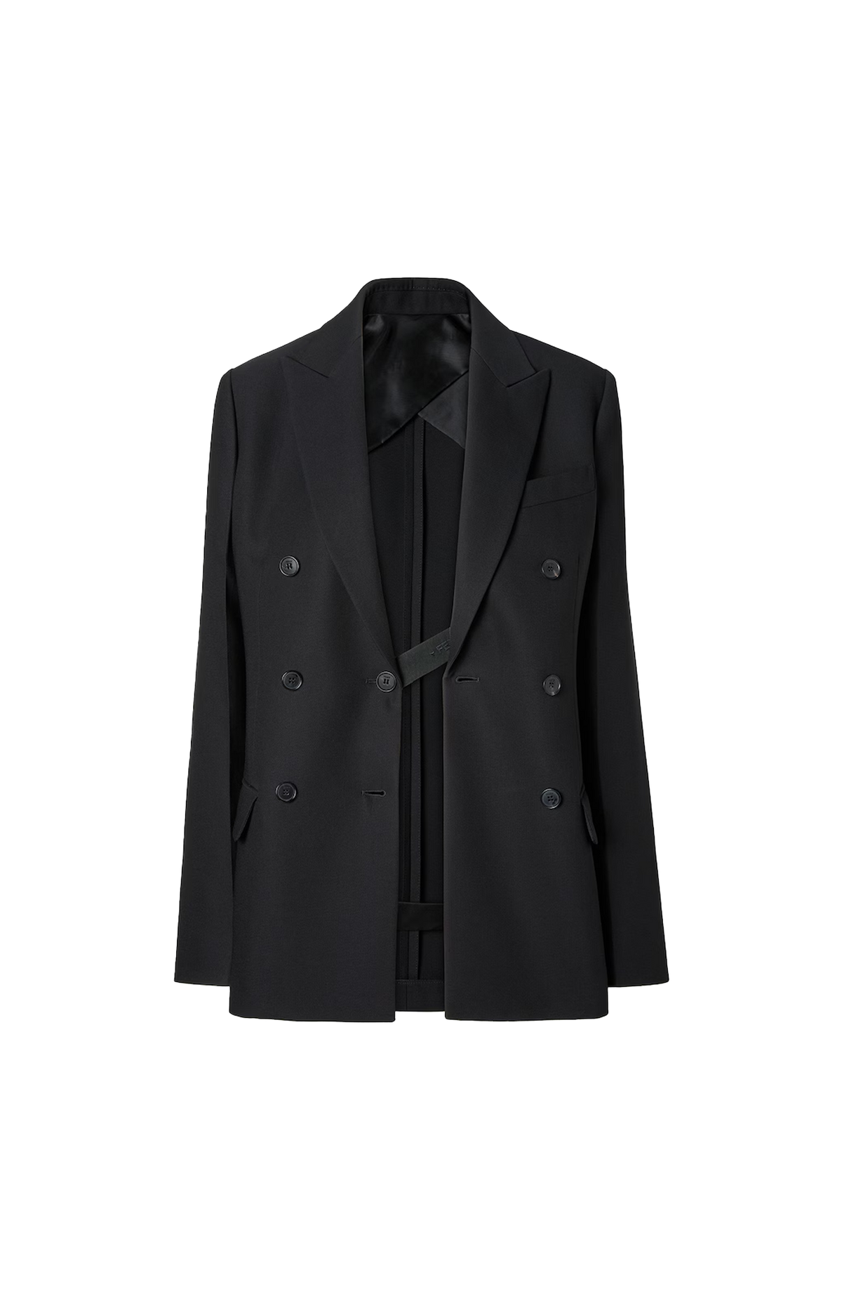 Hourglass Double-Breasted Blazer in Black