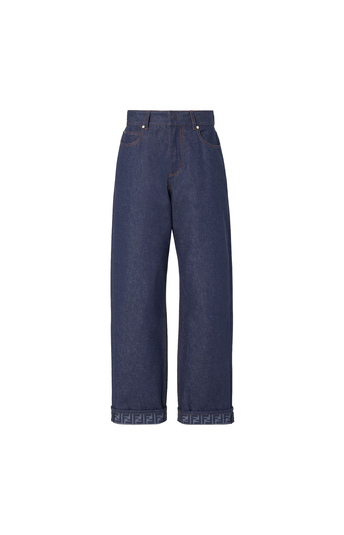 Blue jeans on a white background