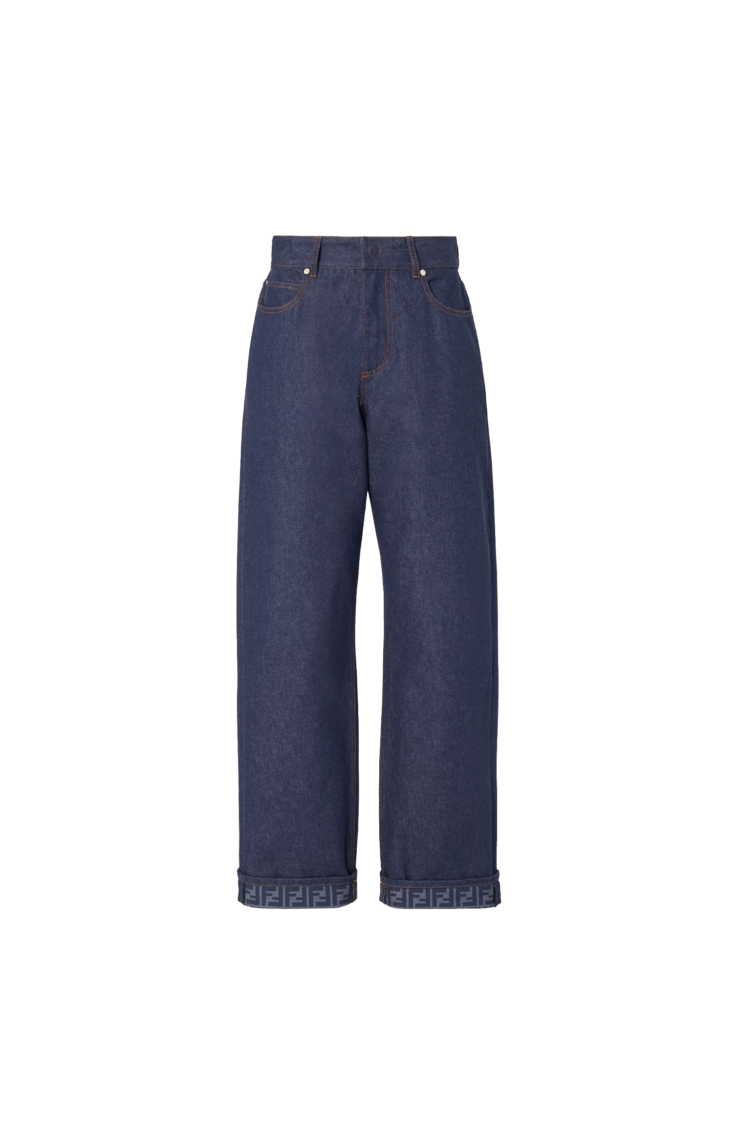 Blue jeans on a white background