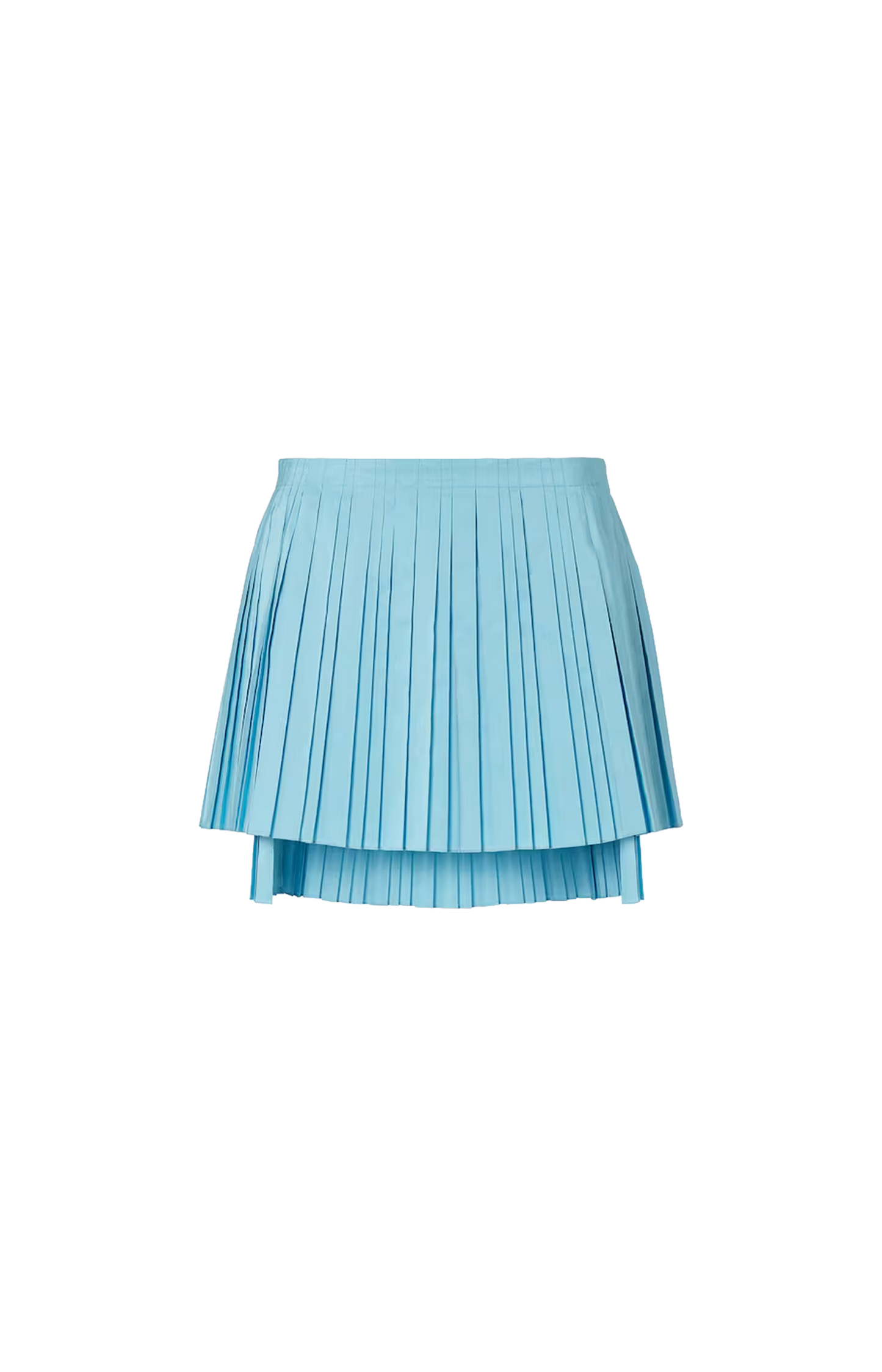 Light blue faille mini skirt