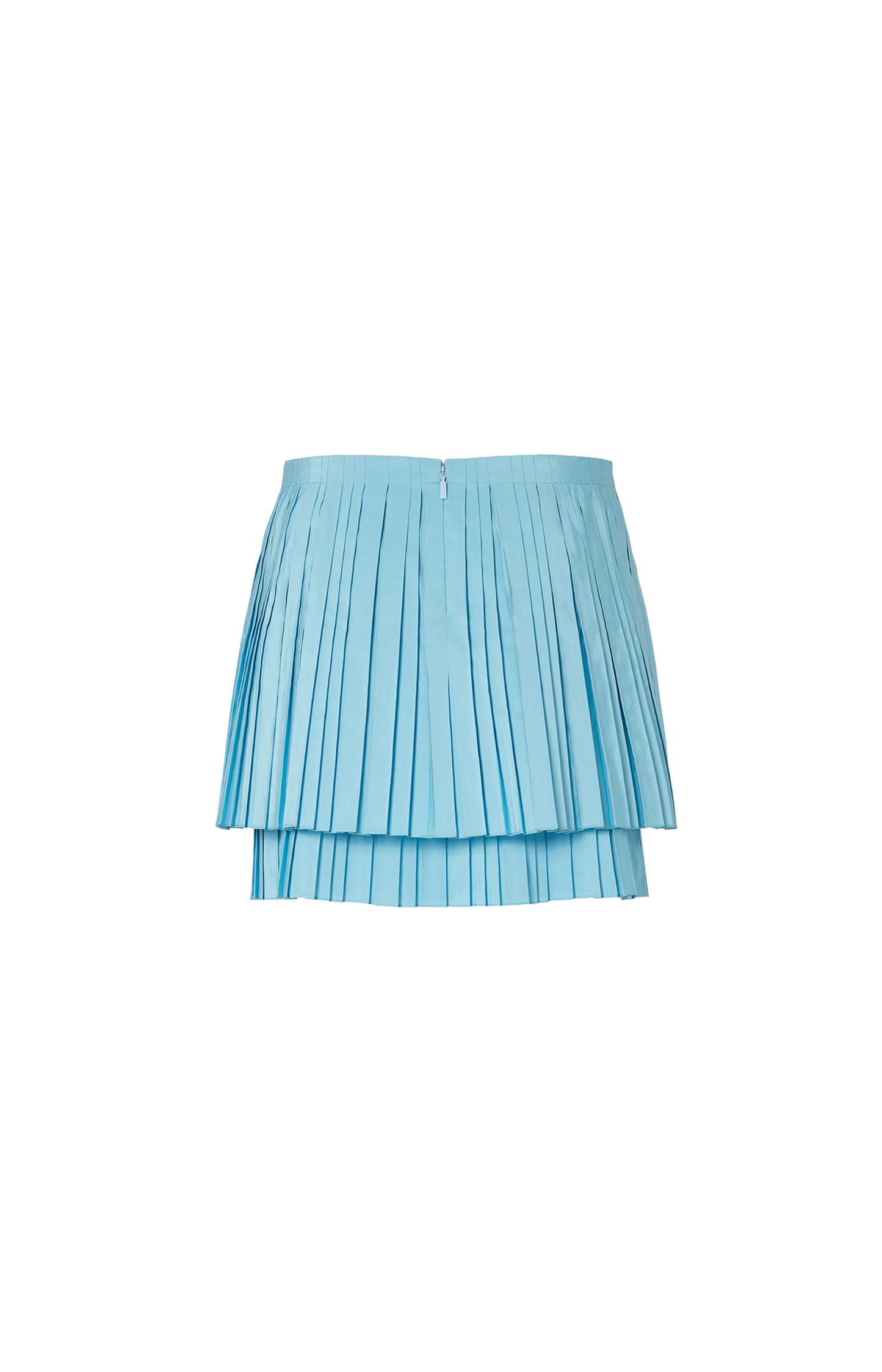 Light blue faille mini skirt