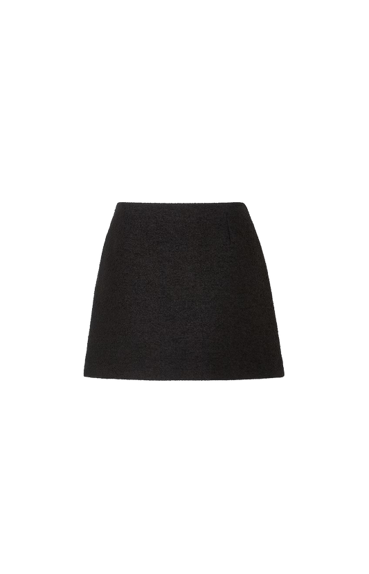 Fendi Wool Bouclé Skirt in Black — front view