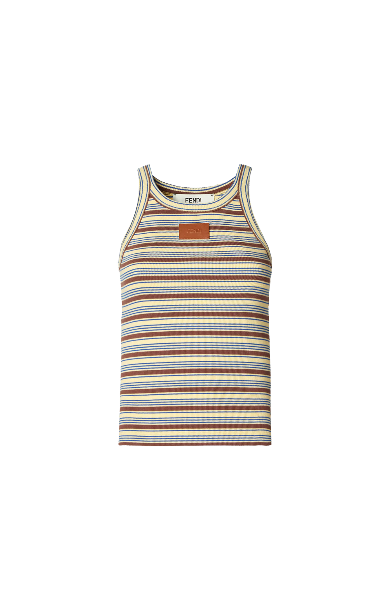 Multicolor Cotton Striped Knit Top