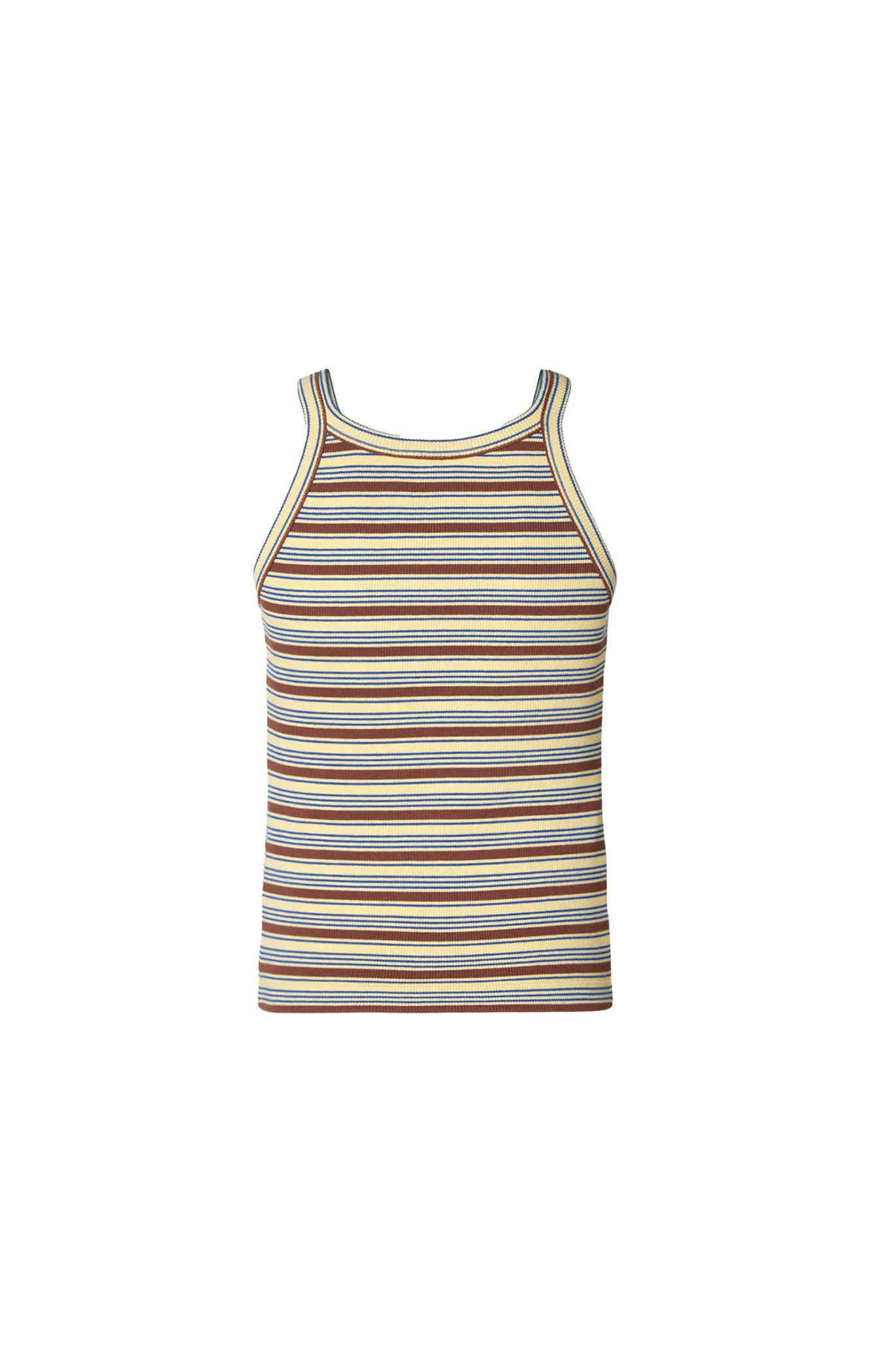 Multicolor Cotton Striped Knit Top