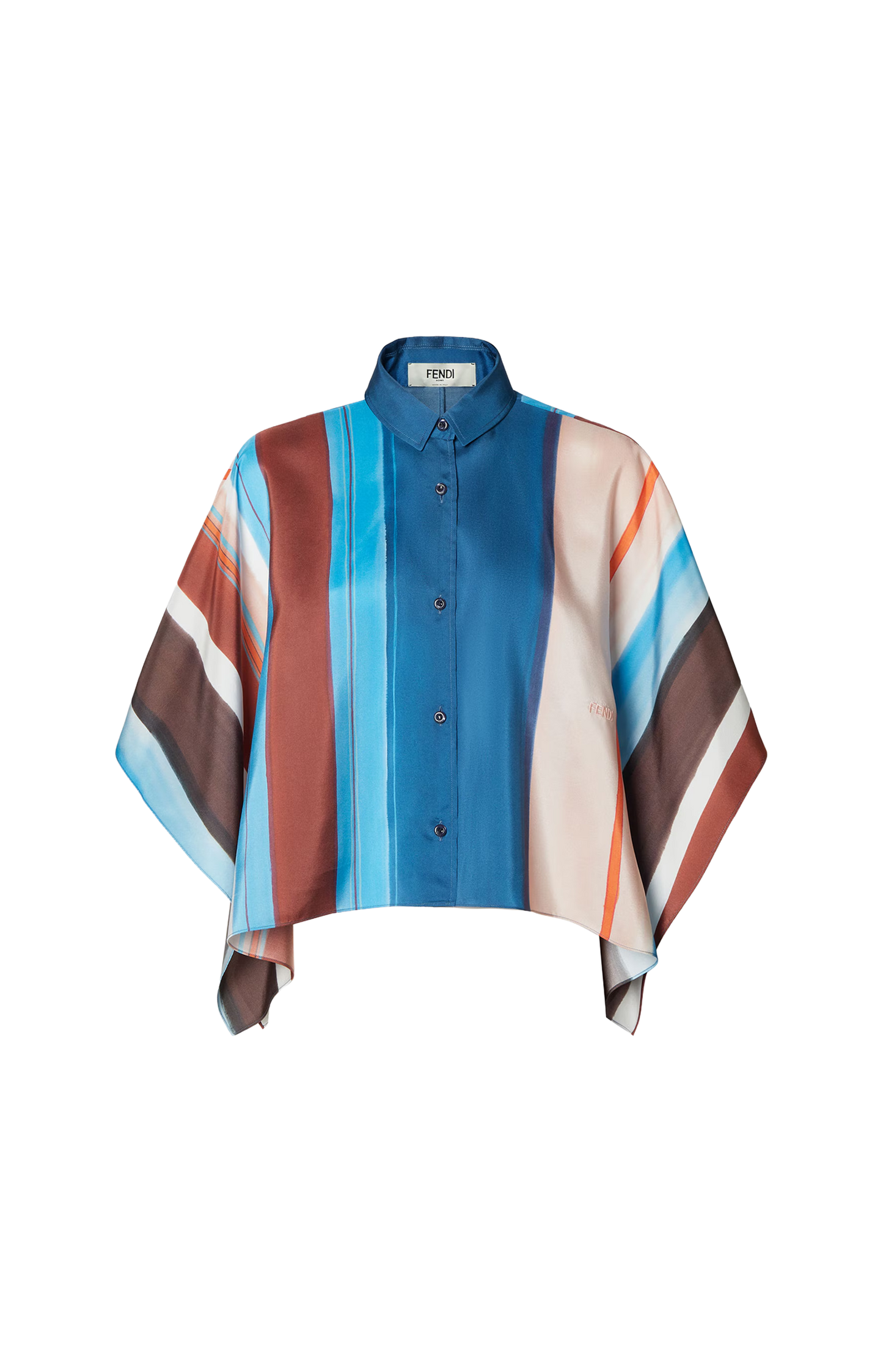 Multicolour Striped Silk Shirt