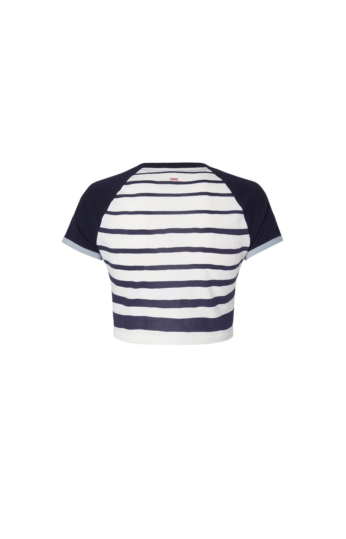 White and Blue Striped Jersey T-Shirt