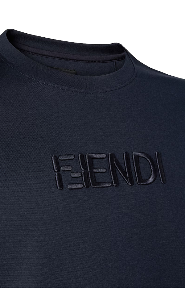 Navy blue cotton T-shirt