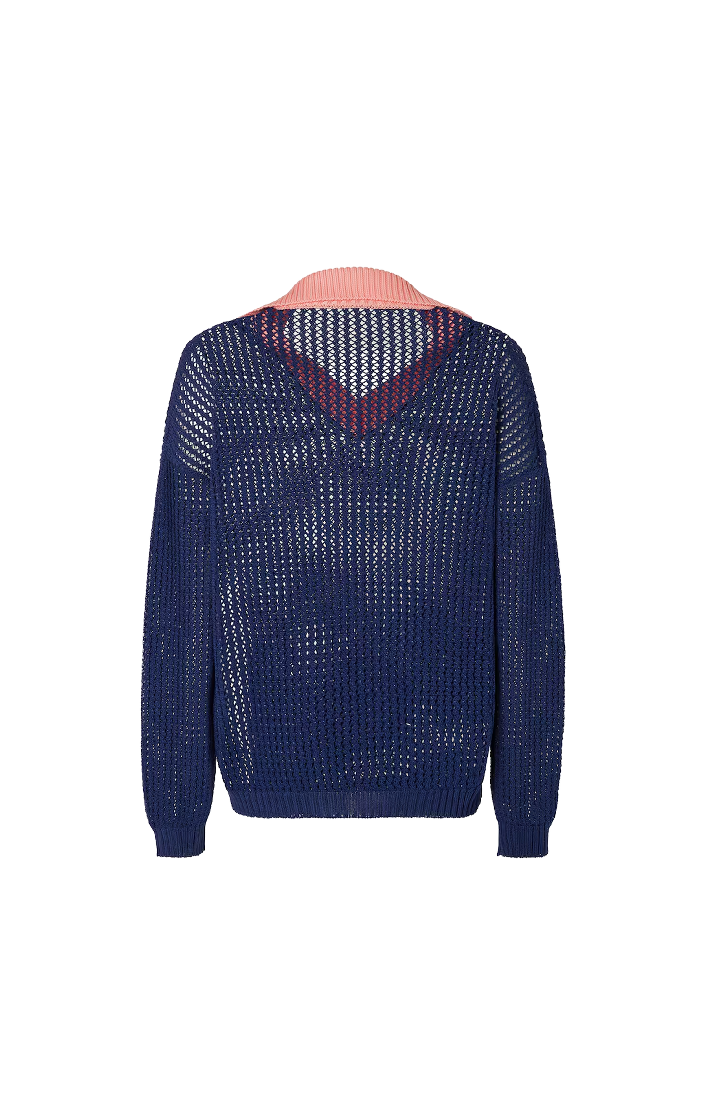 Blue and pink cotton jumper