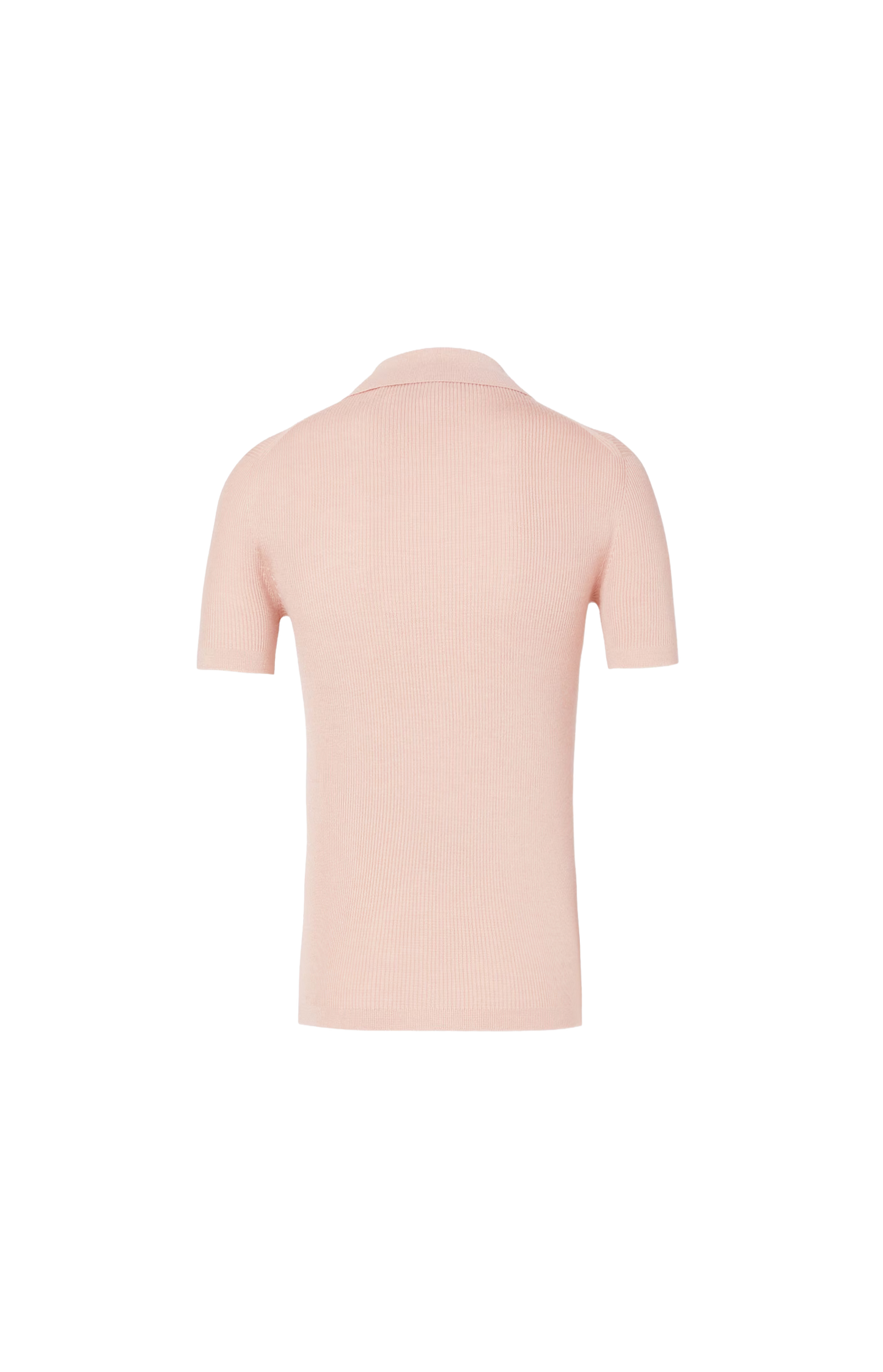Pink knit polo shirt