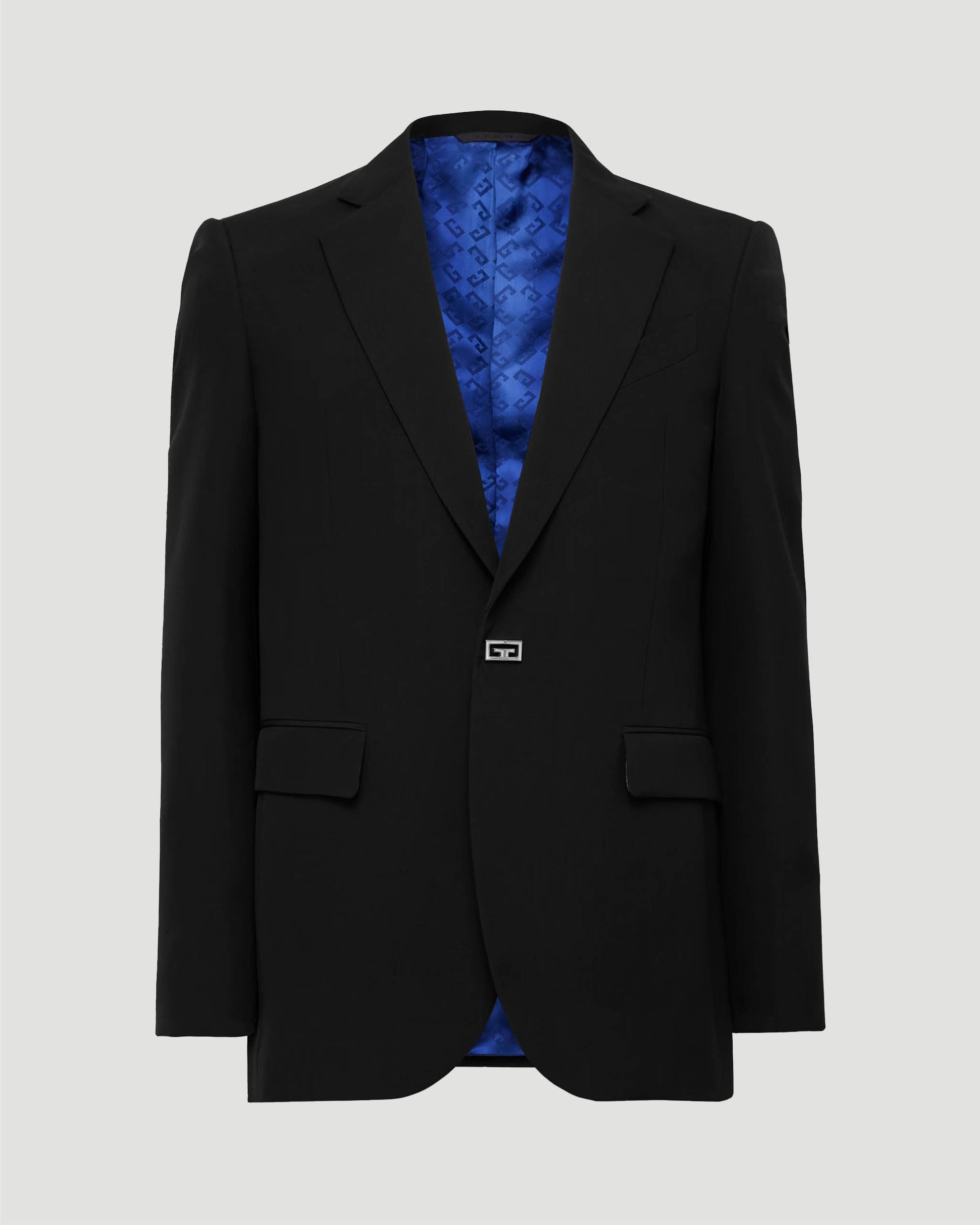 Givenchy Slim Fit Jacket in Wool With 2G Clip in Black — front view