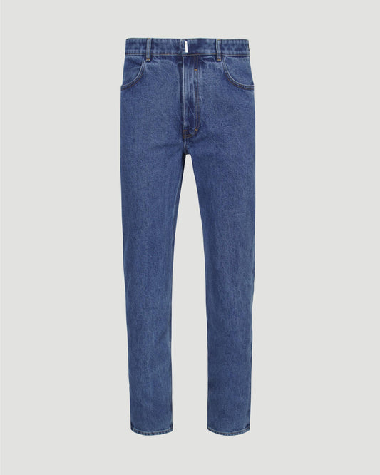 Slim fit jeans in marble denim