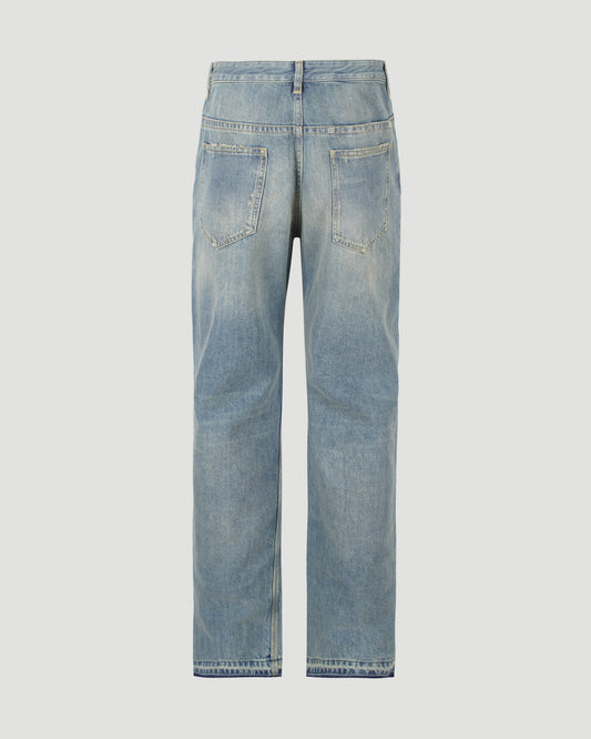 JEANS IN WASHED DENIM