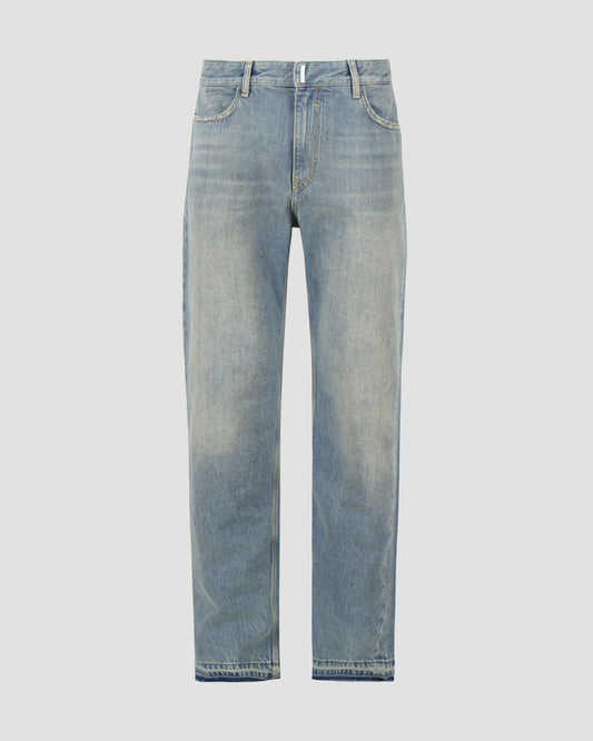 JEANS IN WASHED DENIM
