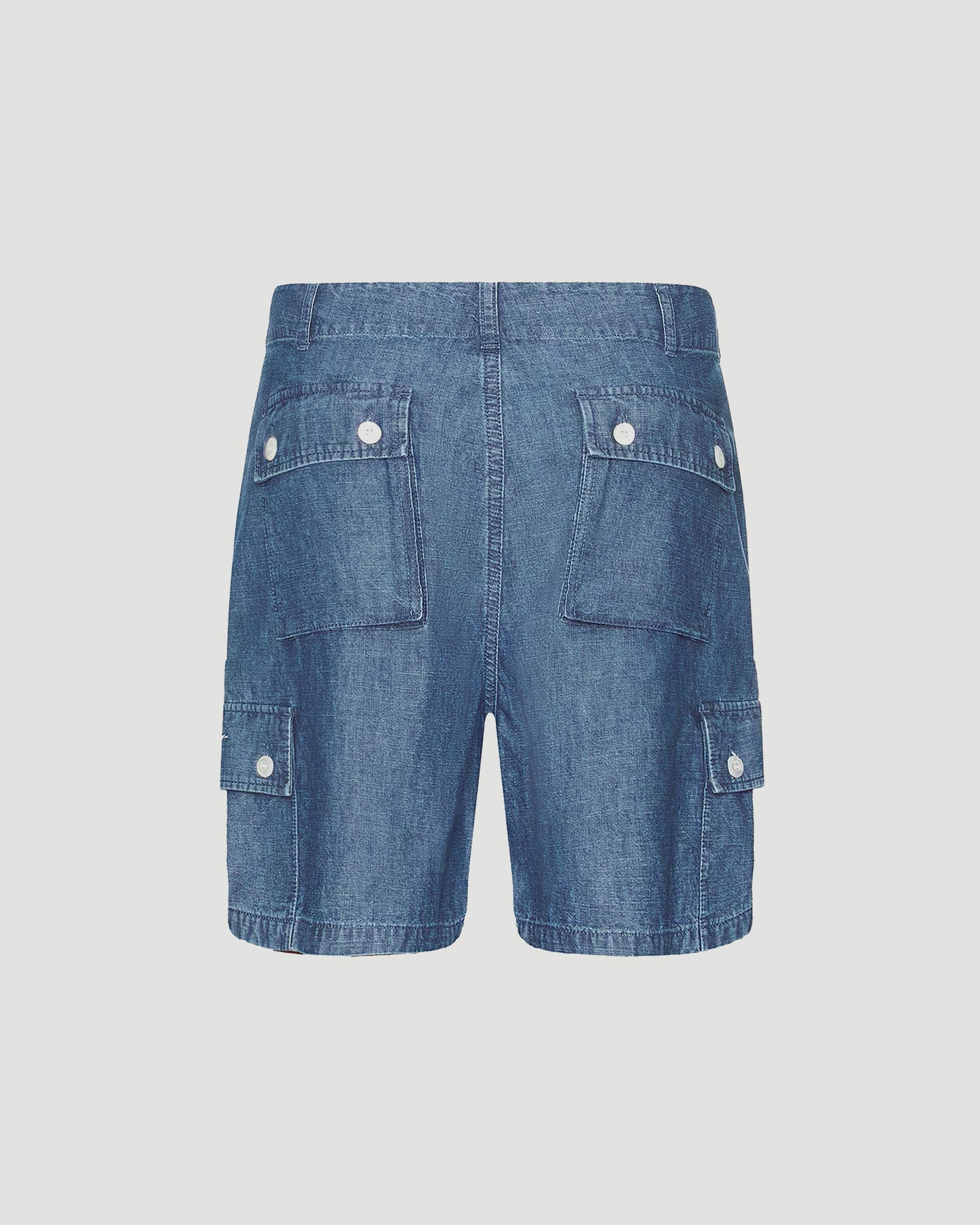 Chambray Cargo Shorts