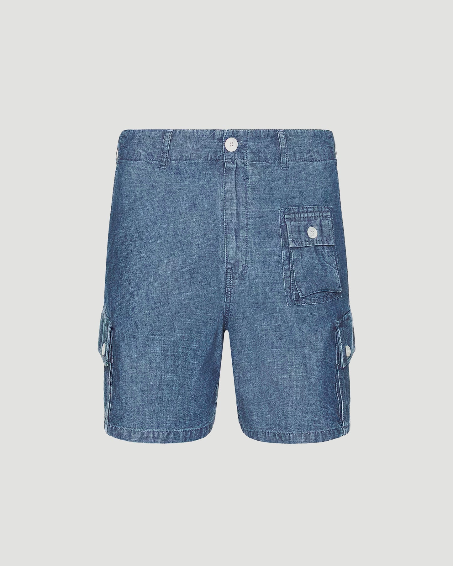 Chambray Cargo Shorts