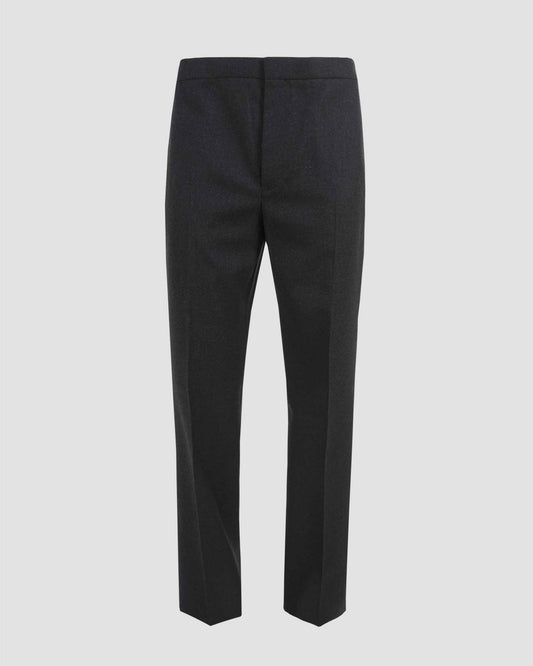 Straight Leg Tailored Trousers in Flannel