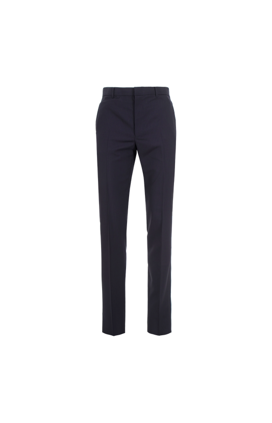 Tailored Wool Trousers in Navy