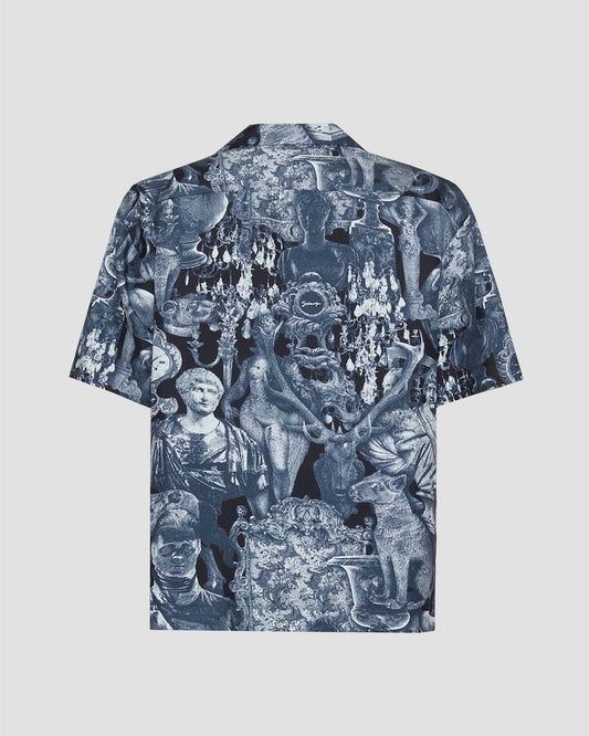 Shirt in Silk With Hubert Objects Print