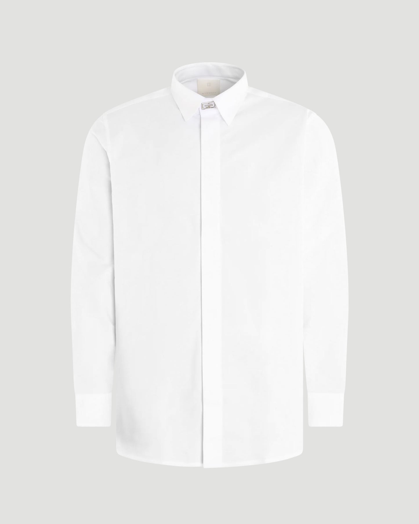 White Cotton Shirt With 2G Clip