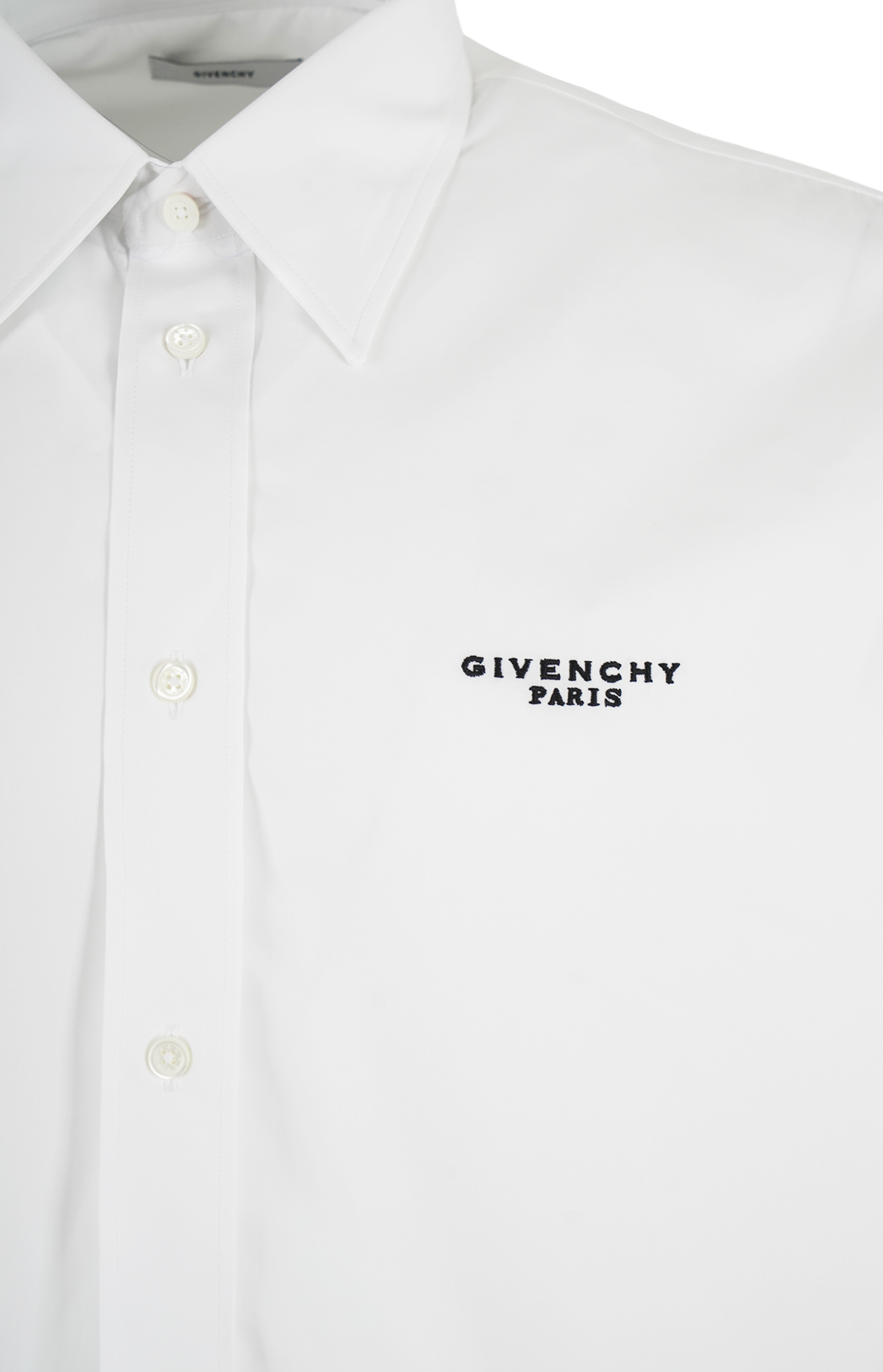 Shirt in cotton poplin with GIVENCHY Stamp embroidery