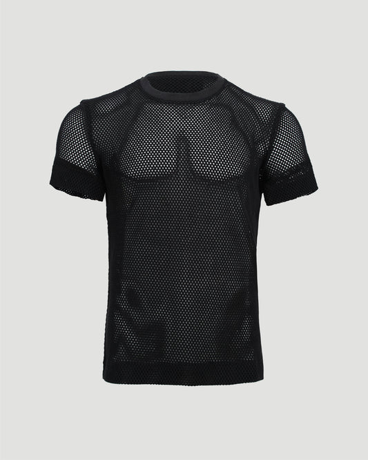 MESH T-SHIRT IN BLACK