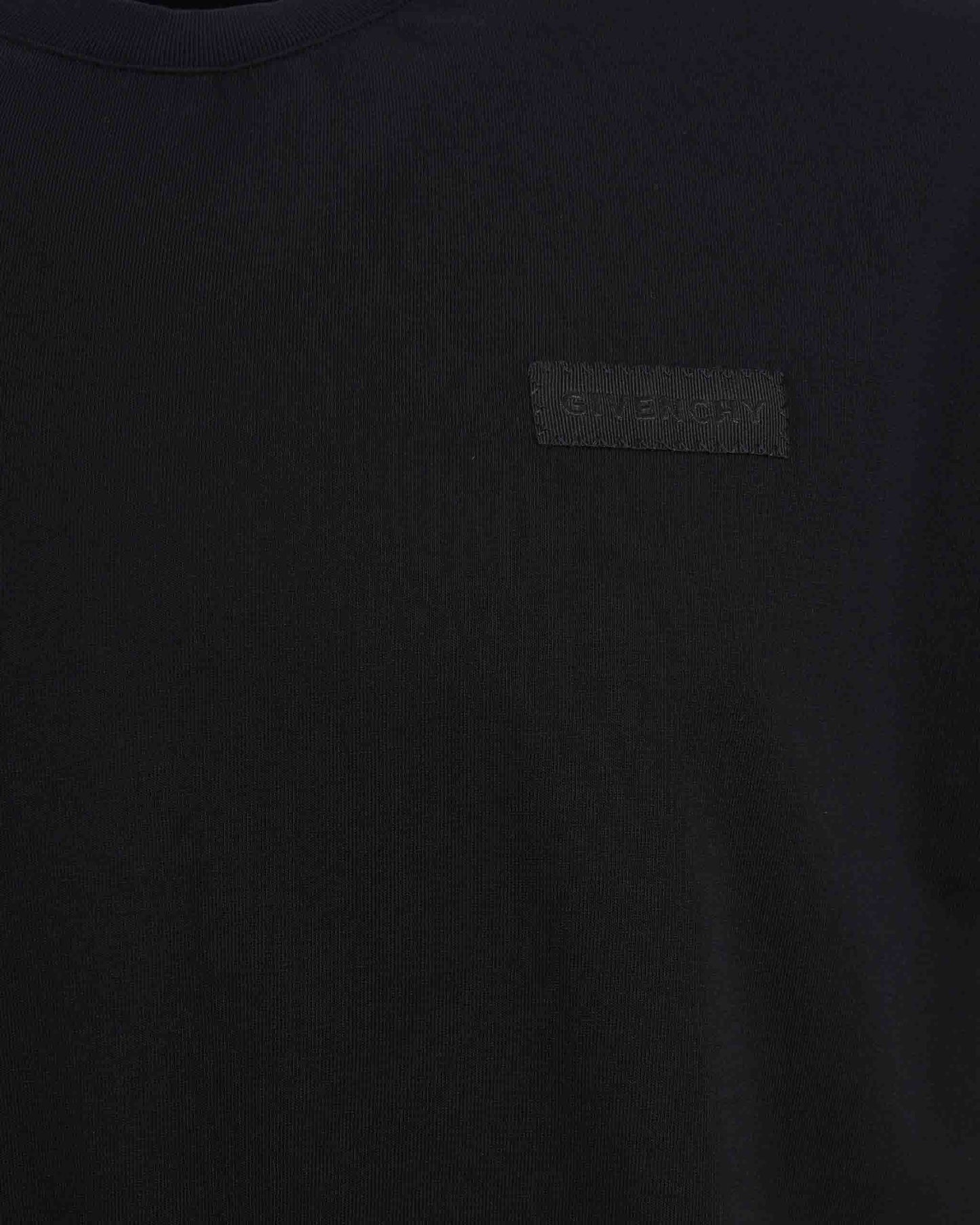Cotton T-Shirt With GIVENCHY Patch in Black