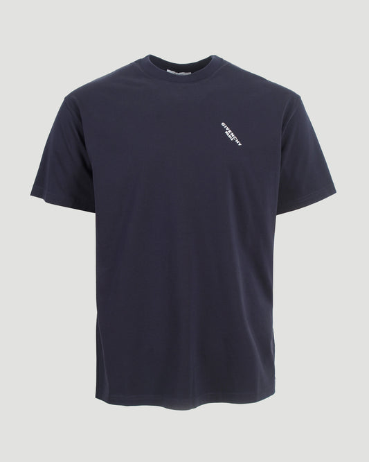 Cotton T-Shirt With GIVENCHY Shadow Print in Dark Navy
