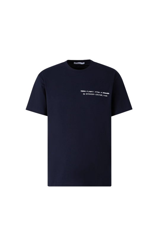 T-Shirt with Logo in Navy