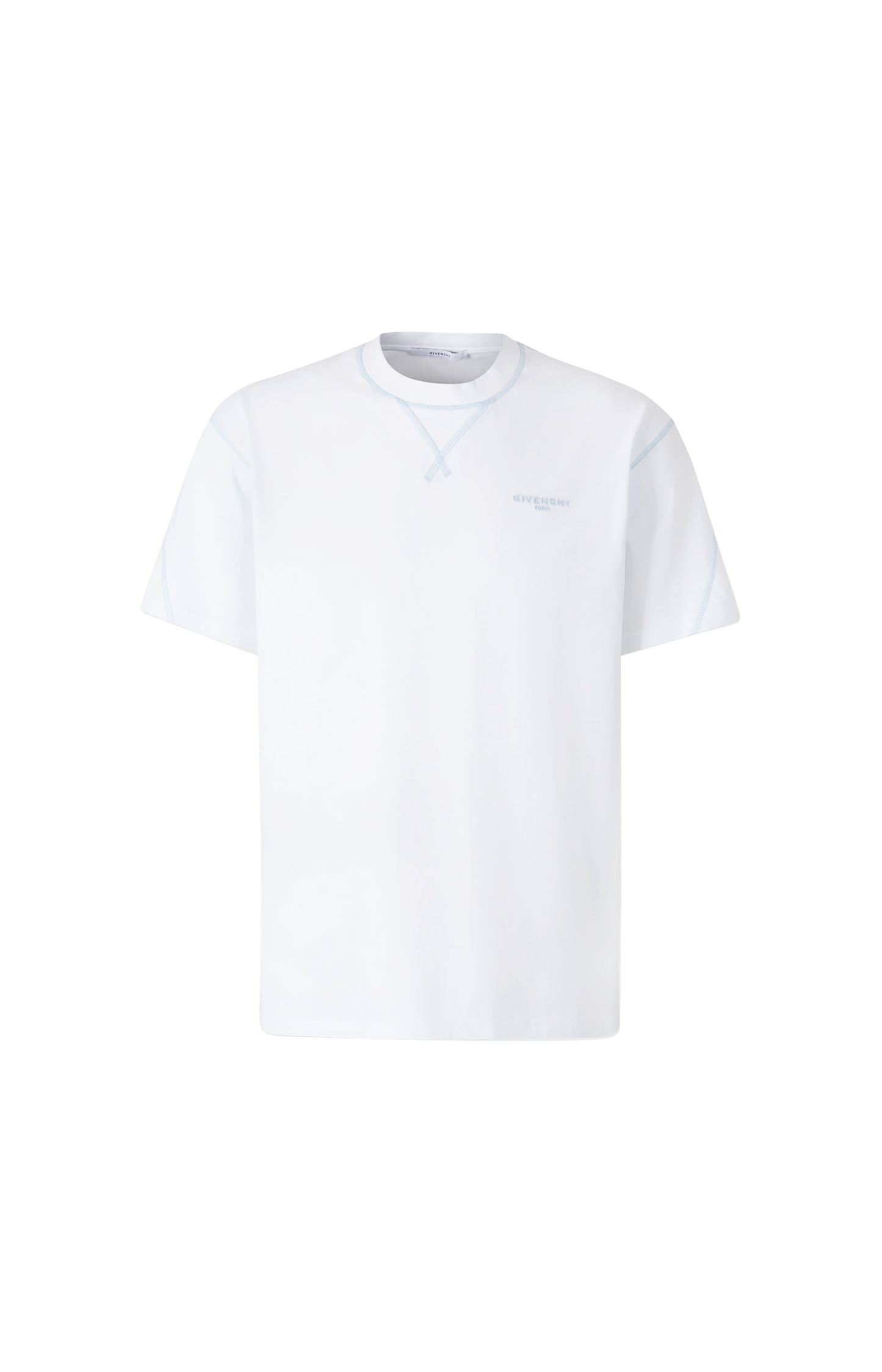 Contrast-Stitch T-Shirt in White