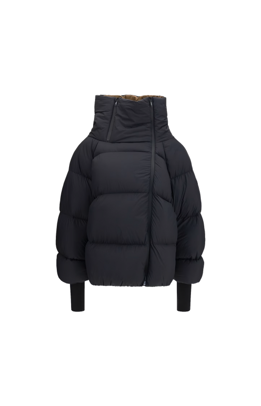 Animal Motif Down Jacket in Black