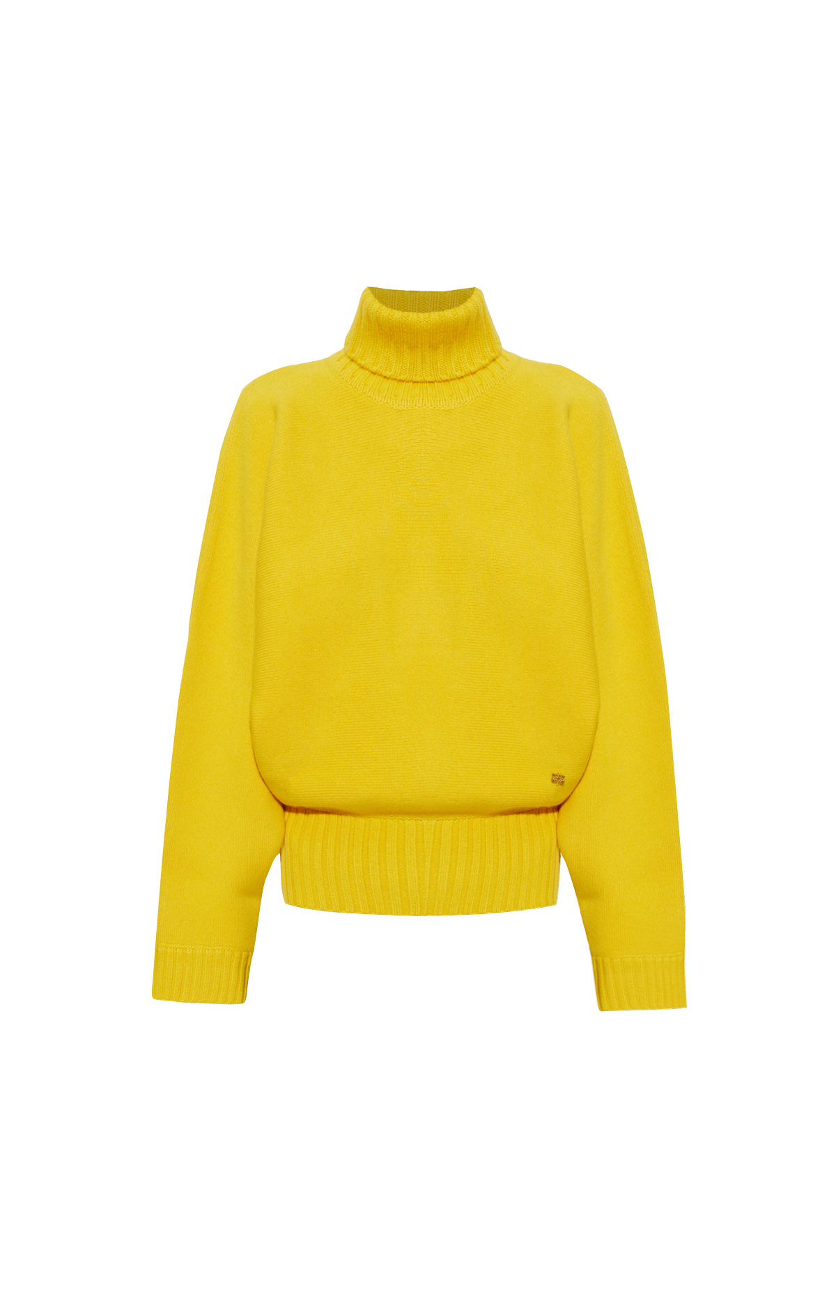Double Knit Turtleneck Sweater in Lemon