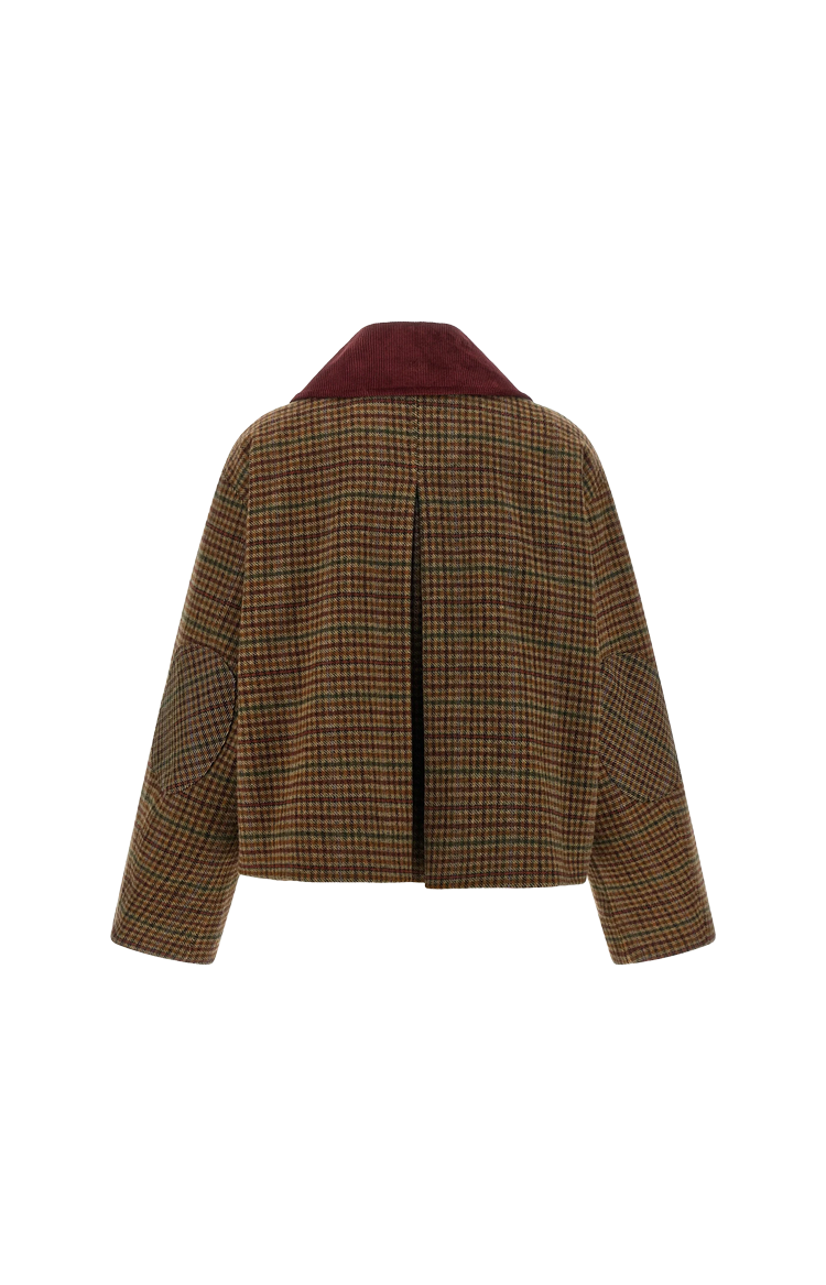 Jacket in Multicolor Check Twill