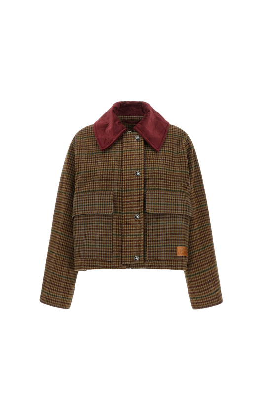Jacket in Multicolor Check Twill