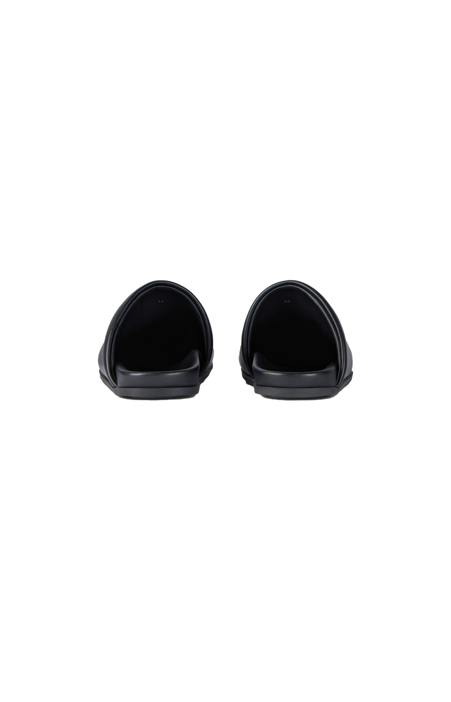 Puffy mules in nappa leather