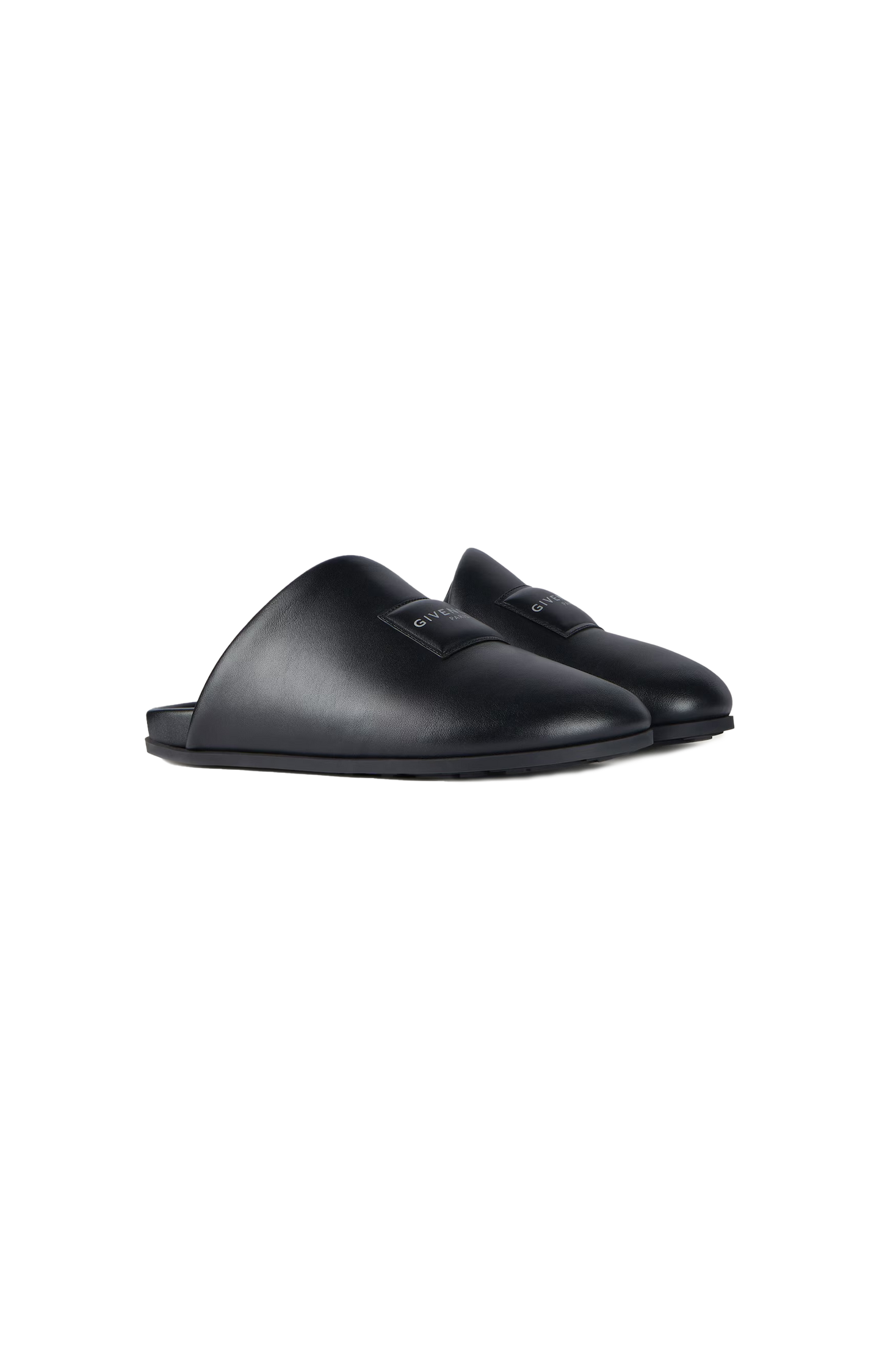 Puffy mules in nappa leather