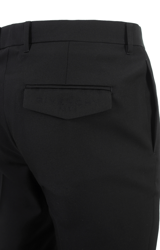 Fitted Leg Tailored Trousers in Wool