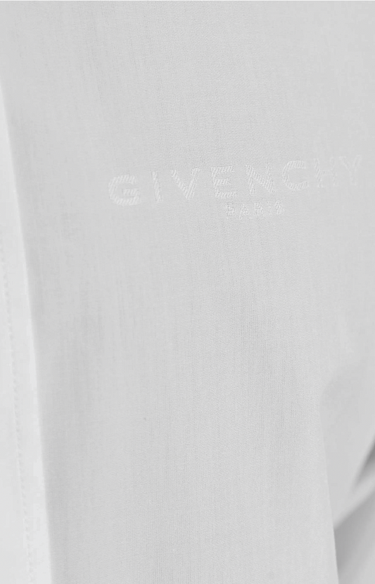 Slim fit shirt in poplin with GIVENCHY embroidery