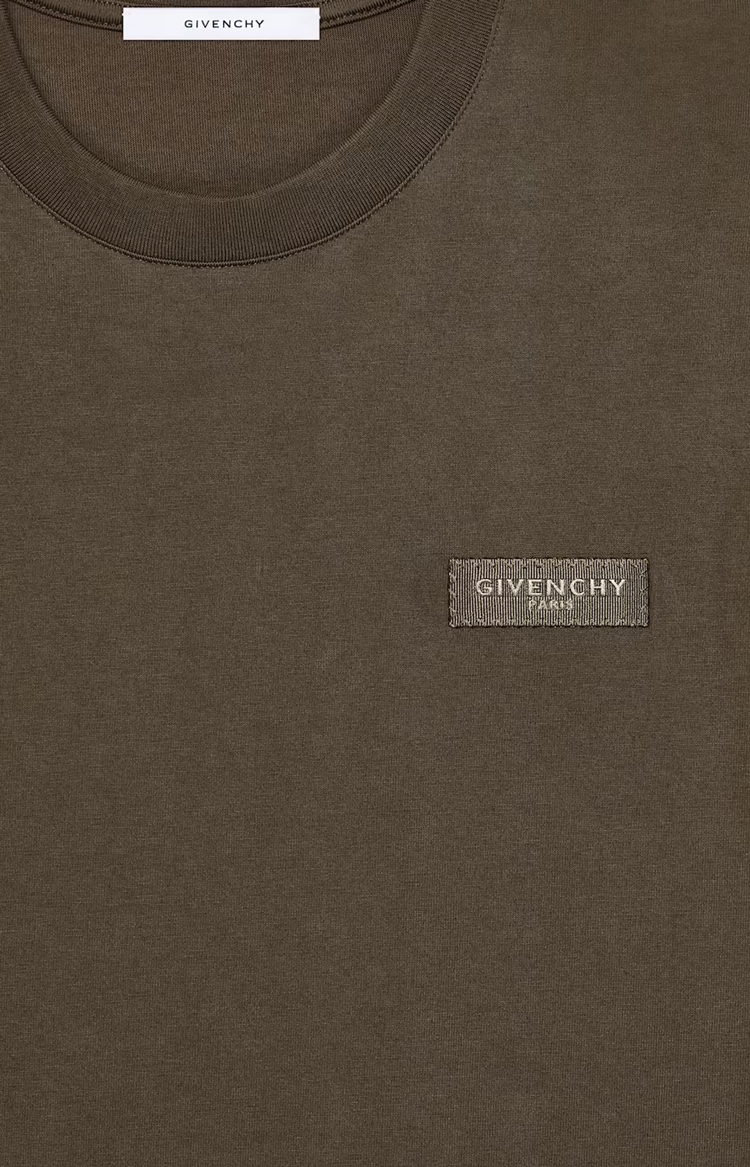 T-shirt in Cotton with GIVENCHY Paris Gros Grain