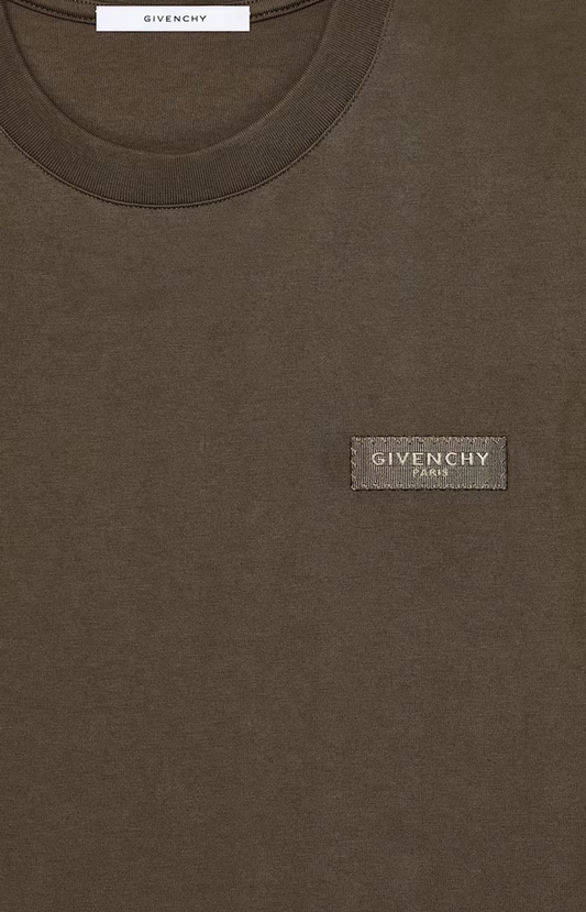 T-shirt in Cotton with GIVENCHY Paris Gros Grain