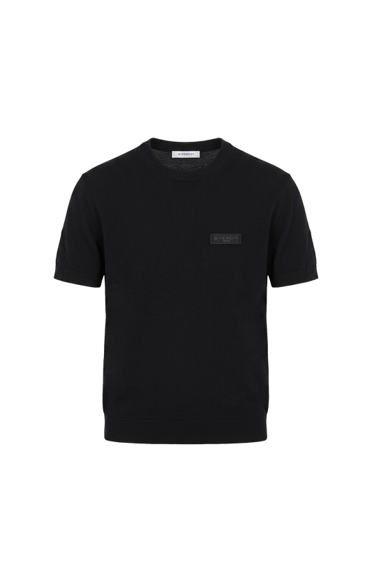 Couture Seam T-Shirt in Knit with Gros Grain Detail