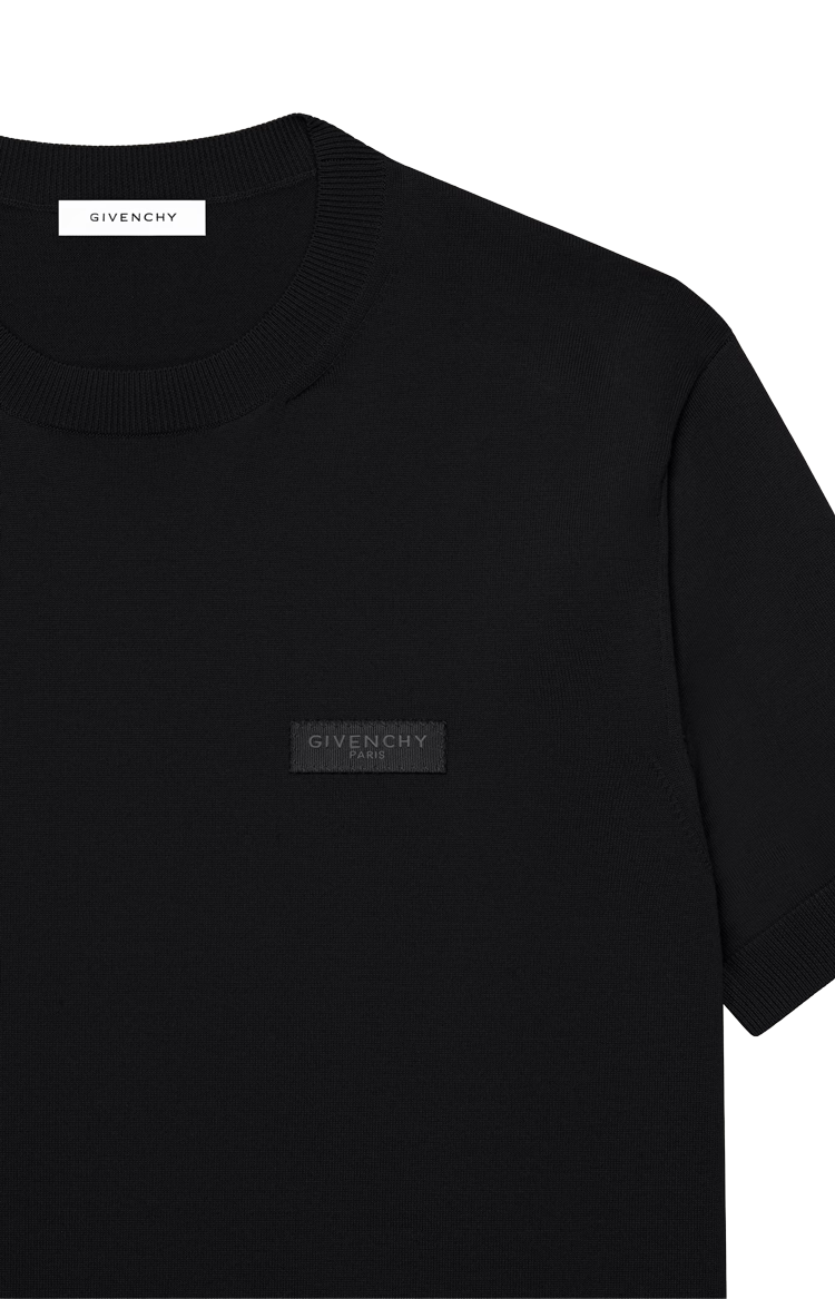 Couture Seam T-Shirt in Knit with Gros Grain Detail