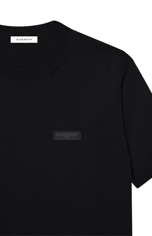 Couture Seam T-Shirt in Knit with Gros Grain Detail