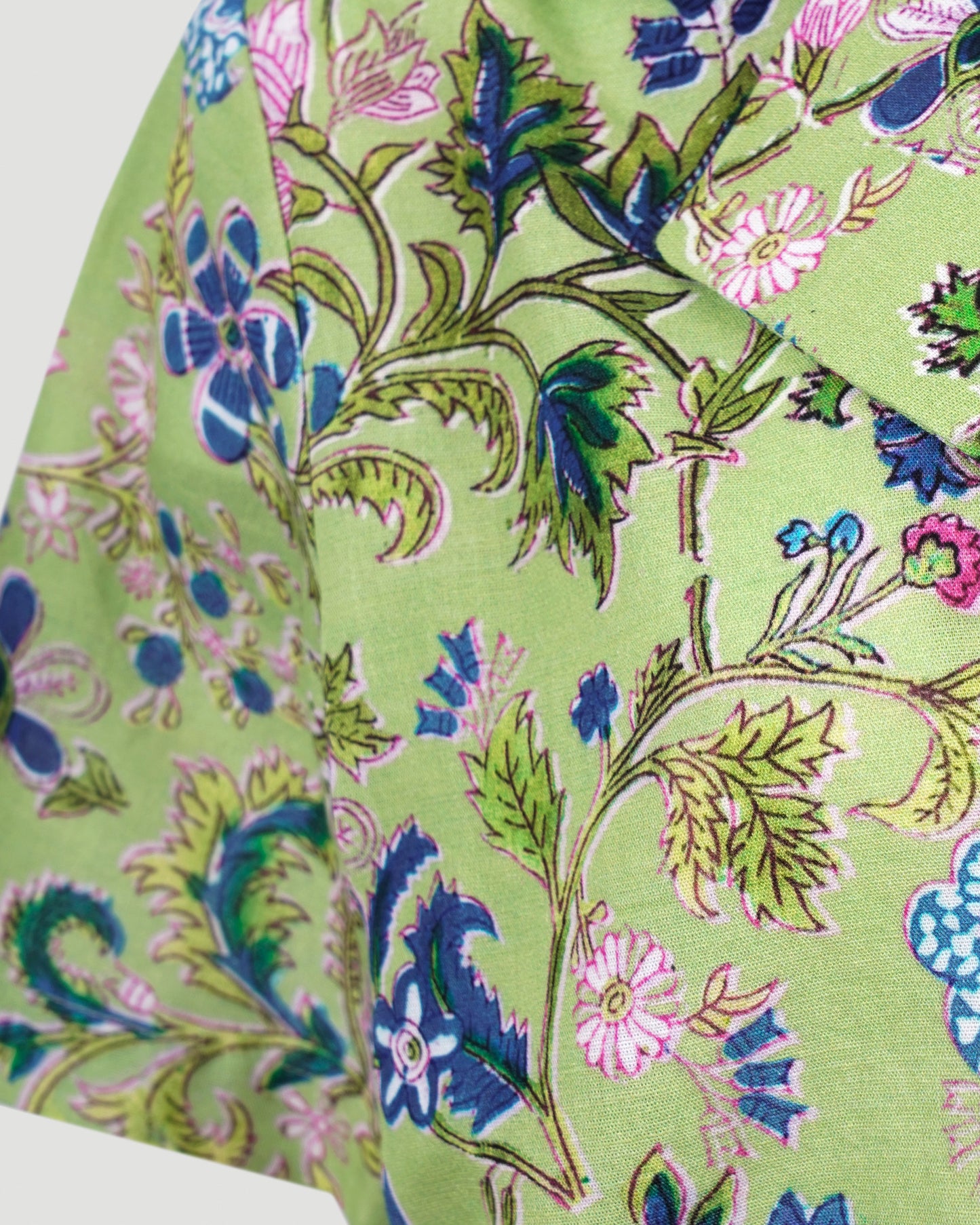 FLORAL SHORT SLEEVE SHIRT IN GREEN