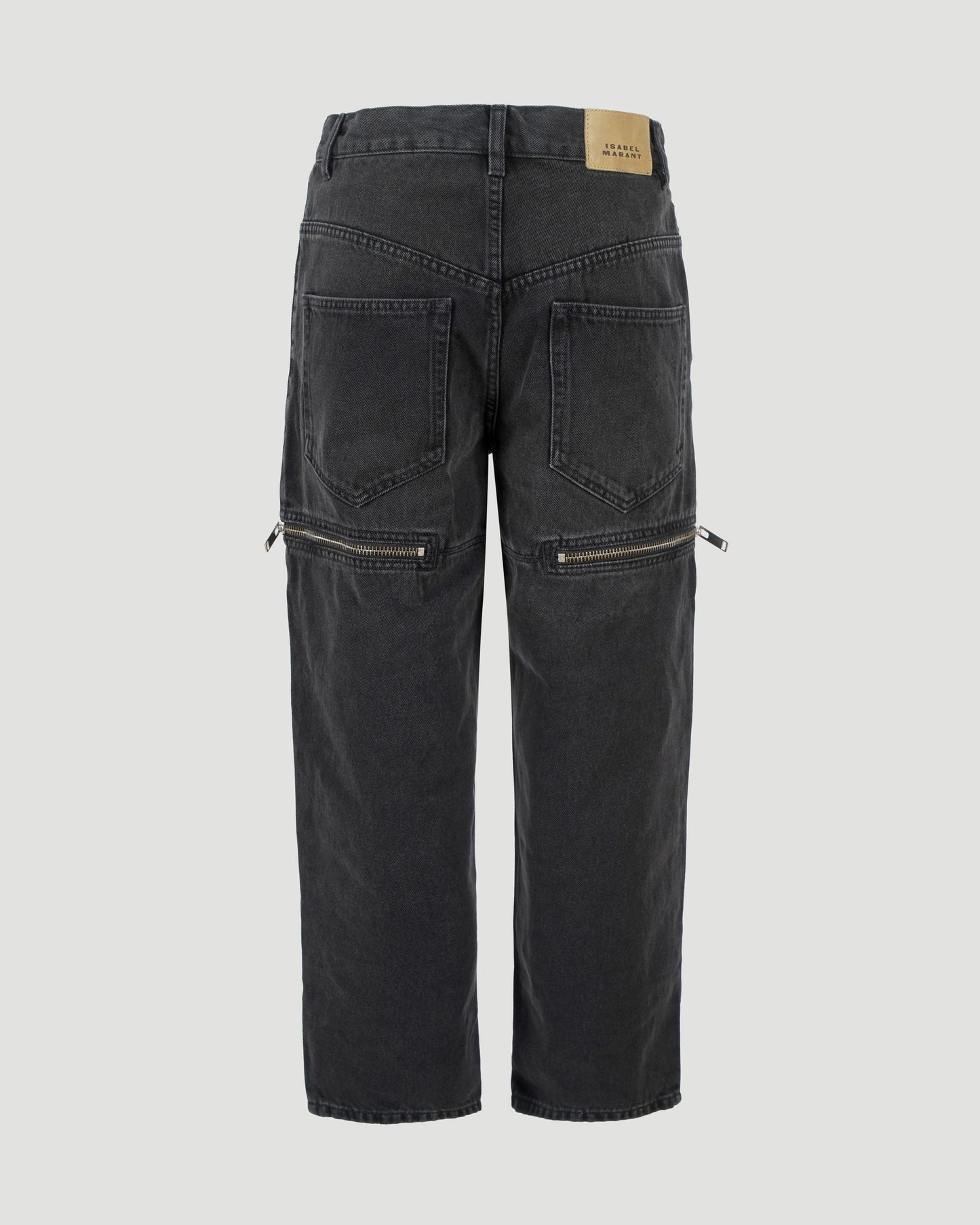 ZIP DETAIL JEANS IN BLACK