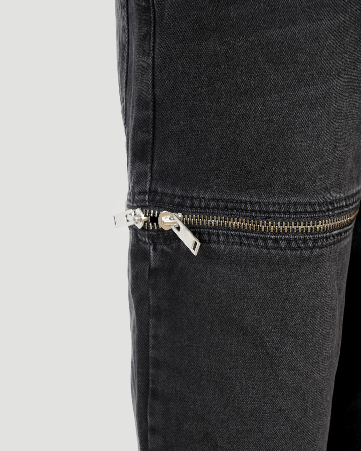 ZIP DETAIL JEANS IN BLACK