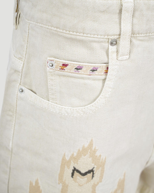 Lesia Embroidered Denim Shorts