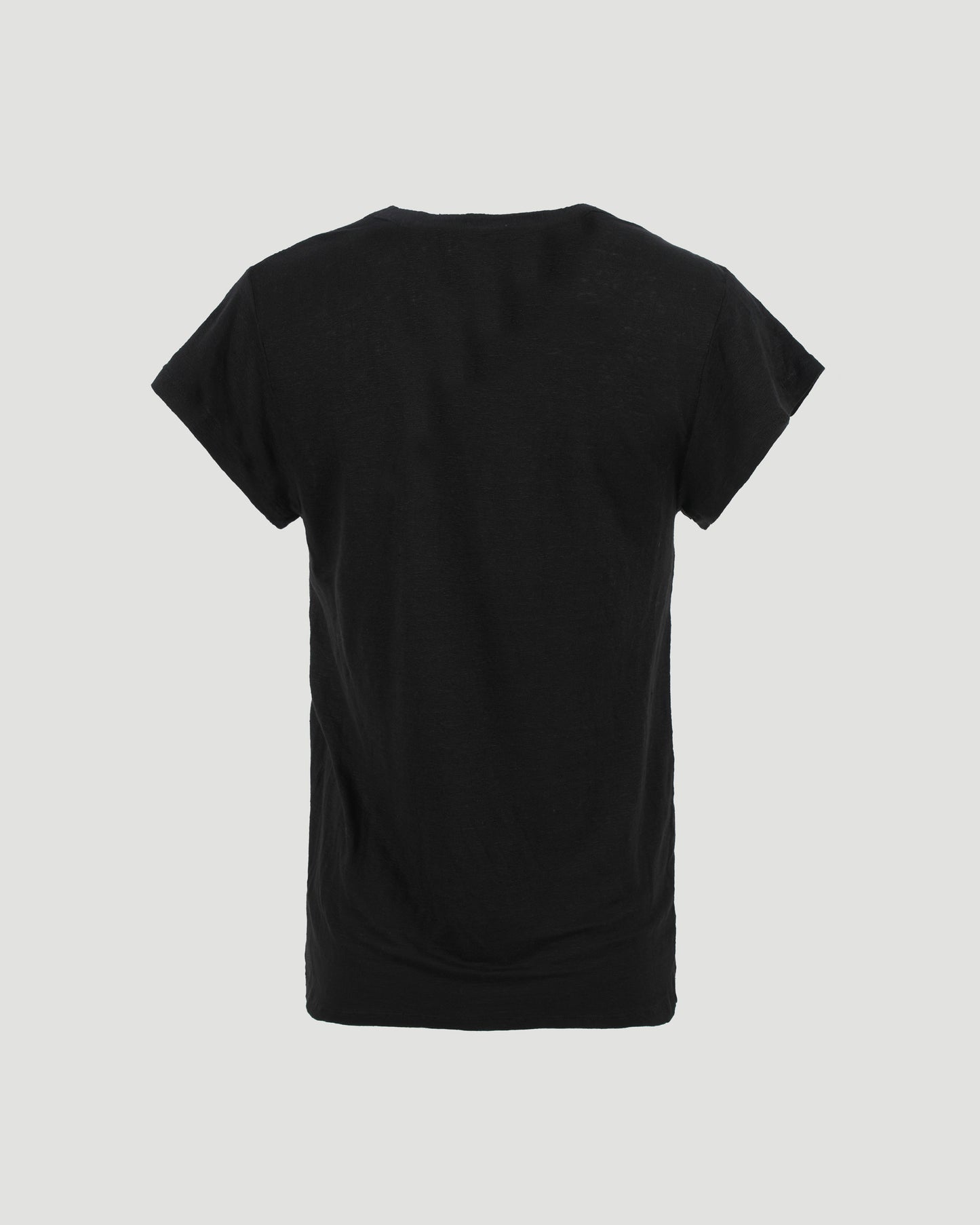 LINEN T-SHIRT IN BLACK