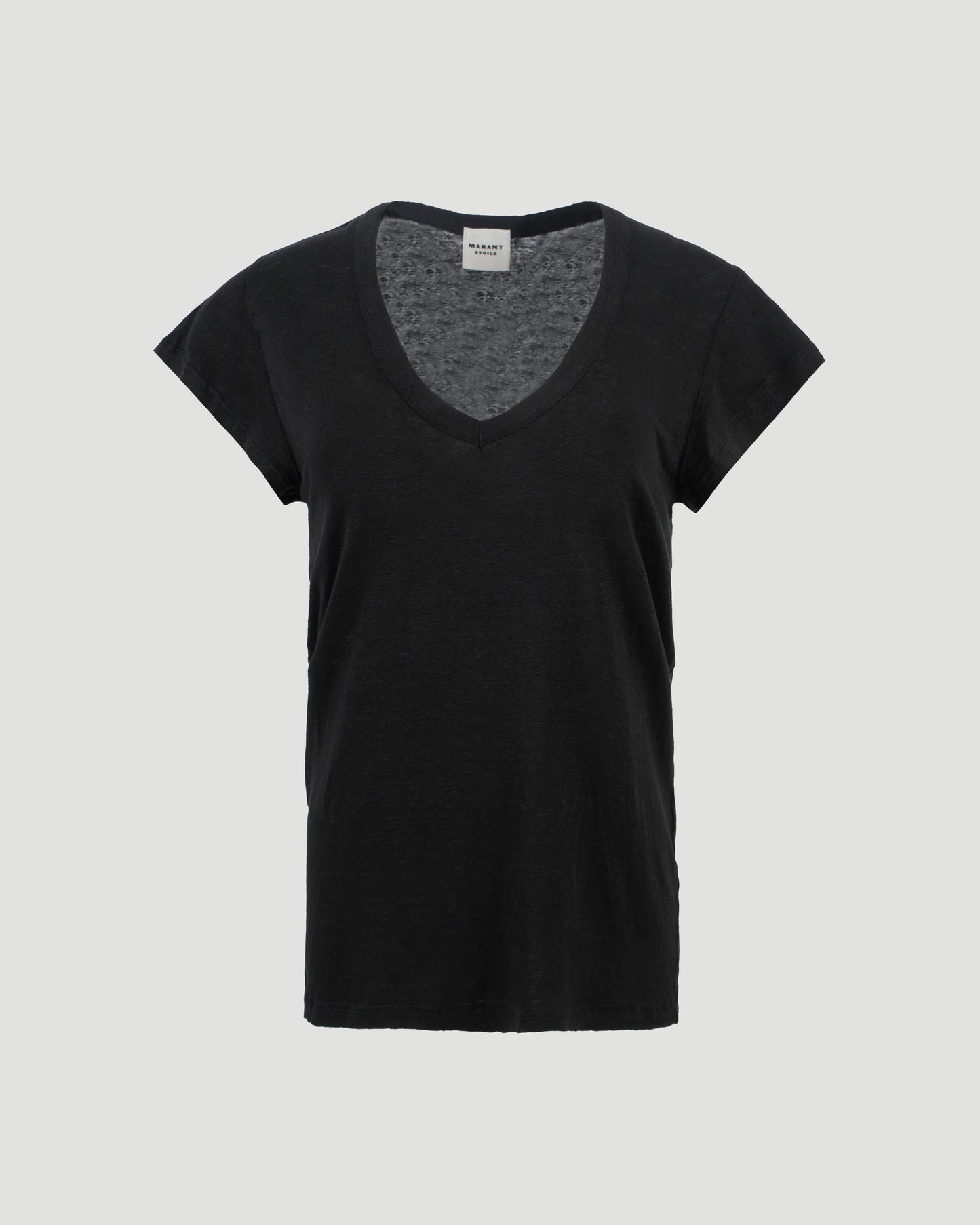 LINEN T-SHIRT IN BLACK
